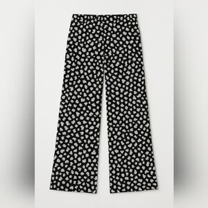 IMAN Global Chic Pants 1X Plus Black White Print Pull-On Stretch